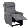 Poltrona relax reclinata manuale push-back, colore grigio - Cadice Totò Piccinni