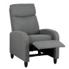 Poltrona relax reclinata manuale push-back, colore grigio - Madrid Totò Piccinni