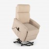 poltrona elettrica doppio motore reclinabile e alzapersona con 2 porte USB in tessuto colore "beige" modello Giorgia Totò Piccinni
