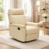 Vista ambientata Poltrona reclinabile manuale in similpelle colore "beige" modello Aurora Totò Piccinni