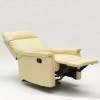 Vista reclinata Poltrona reclinabile manuale in similpelle colore "beige" modello Aurora Totò Piccinni