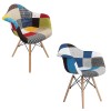 Poltroncina Comfort Multicolore Patchwork Design Moderno