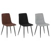 sedia imbottita in similpelle con gambe in metallo