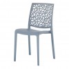 sedie esterno polipropilene colore antracite Petal Totò Piccinni immagine in obliquo