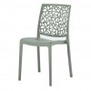 sedie da esterno in plastica colore cemento Petal Totò Piccinni vista obliqua