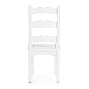 Retro di una sedia shabby chic in legno di mango bianco antichizzato Colette Bizzotto