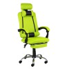 sedia ufficio da gaming girevole verde vista diagonale
