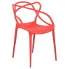 sedie cucina in resina propilenica di colore rosso design italiano - Infinity Totò Piccinni