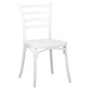sedia  in plastica design impilabile vista diagonale