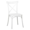 sedia da giardino in plastica impilabile vista diagonale 