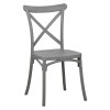 sedia in plastica design impilabile vista diagonale