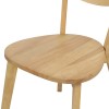 sedia in legno pregiato dettaglio seduta 