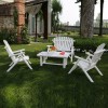 Poltrona in legno d'abete colore Bianco modello Kyoto Totò Piccinni