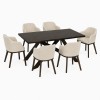 Set Pranzo in legno massello tavolo Etna 150 cm con 6 poltroncineTevere Totò Piccinni