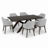 Set da pranzo in legno massello con tavolo Etna 180 cm e poltroncine Tevere Totò Piccinni