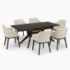 Set da pranzo in legno massello con tavolo Tonale 120/170 cm e poltroncine Tevere Totò Piccinni