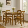 set tavolo in legno teo 75 e 4 sedie in legno kit creta  noce
