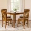 set tavolo in legno teo 75 con 4 sedie in legno silvia noce