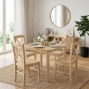 set tavolo in legno teo 75 e 4 sedie in legno kit creta  rovere naturale