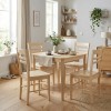 set tavolo in legno teo 75 con 4 sedie in legno petra rovere naturale 