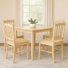 set tavolo in legno teo 75 con 4 sedie in legno silvia rovere naturale 