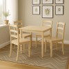 set tavolo in legno teo 75 con 4 sedie in legno veneta rovere naturale
