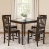 set tavolo in legno teo 75 con 4 sedie in legno silvia wengé