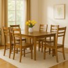 set tavolo in legno teo 110 con 6 sedie petra noce