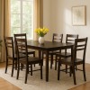 set tavolo in legno teo 110 con 6 sedie petra  wengé