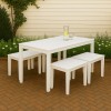 set da giardino in polipropilene 4 sgabelli e 1 tavolo