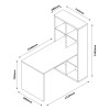 Specifica dimensioni Scrivania con libreria a muro  in legno colore Rovere Artisan con 8 vani modello Aura Totò Piccinni
