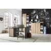 Vista ambientata Scrivania in legno colore "Rovere/Cemento" 1 ante e 3 vani modello Sydney Totò Piccinni