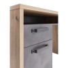 Dettaglio Scrivania per bambini in legno colore "Rovere Artisan/Cemento" 1 cassetto e 1 anta modello Sylva Totò Piccinni