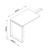 Specifica dimensioni Allungo scrivania in legno colore Rovere Miele modello Toronto Totò Piccinni
