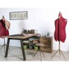 Vista ambientata Scrivania in legno colore "Noce Brera/Nero Chalet" 3 cassetti e 2 vani modello Bali Totò Piccinni