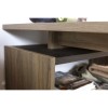 Dettaglio Scrivania in legno colore "Noce Brera/Nero Chalet" 3 cassetti e 2 vani modello Bali Totò Piccinni