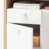 Dettaglio Scrivania da ufficio colore "Rovere Miele/Bianco Laccato" 1 cassetto, 1 vano e 1 anta modello Orbita Totò Piccinni