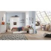 Scrivania per camera da letto colore "Rovere Miele/Bianco Laccato" 1 cassetto, 1 vano e 1 anta modello Orbita Totò Piccinni