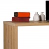 dettaglio parte sinistra scrivania Scrivania ad angolo colore "Bianco Laccato/Rovere Artisan" in legno con 1 cassetto e 1 anta modello Apex Totò Piccinni