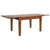 Vista diagonale di un tavolo allungabile in legno massello di acacia indiana stile rustico campagnolo Chateaux Bizzotto
