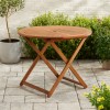 Vista ambientata Tavolo Pieghevole in legno di Eucalipto da giardino modello Kent Totò Piccinni