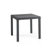 tavolo dallas 80x80 in polipropilene del set pranzo con 4 sedie indiana con braccioli