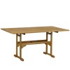 Set tavolo rettangolare 150  in legno D'Acacia da giardino con 6 sedie B Totò Piccinni