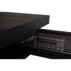 Dettaglio Tavolo da soggiorno allungabile in legno colore Nero Chalet 180/240 con gambe in ferro Totò Piccinni