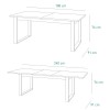 Specifica dimensioni Tavolo da salotto allungabile in legno colore Rovere Artisan con gambe in ferro bianche Totò Piccinni