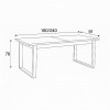 Specifica dimensioni tavolo allungabile in legno rovere miele con gambe nere modello Kroma Totò Piccinni