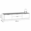 Specifica Dimensioni Mobile Base Tv in legno colore "Cashmere/Effetto Marmo Nero" con 2 ante e 2 cassetti modello Teca Totò Piccinni