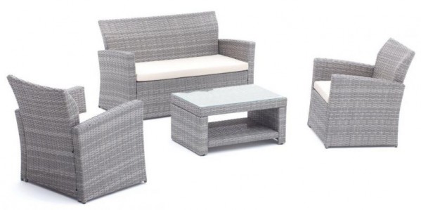 set salottino floor 4 posti grigio 