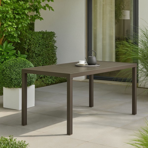 tavolo design classico rettangolare in alluminio