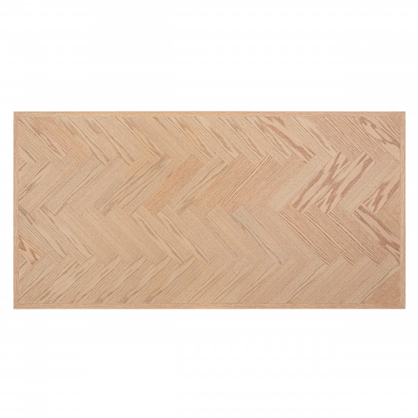 Dettaglio Tavolo da salotto in legno 180x90 con gambe in metallo mdoello Dukat Totò Piccinni